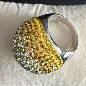 Park Lane Dual-Tone Pave Crystal Dome Ring